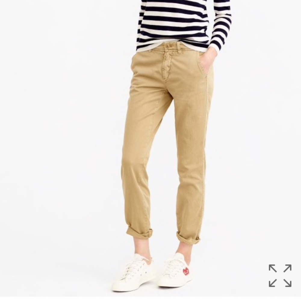 J Crew WHITE Sunday Slim Chino size 12 TALL White